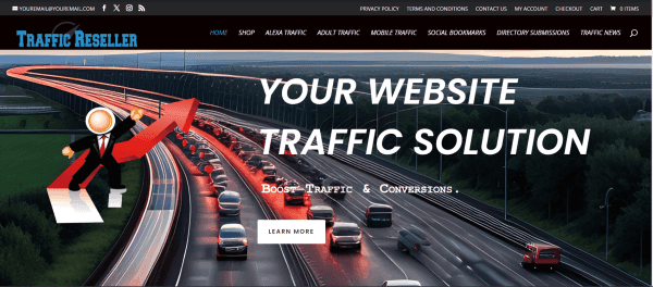 Traffic Reseller shop WordPress Website