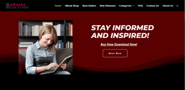 eBooks,Mega Store  WordPress website