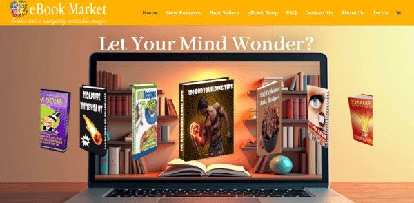 eBook Market Store  Fully automated WordPress website PayPal or Stripe