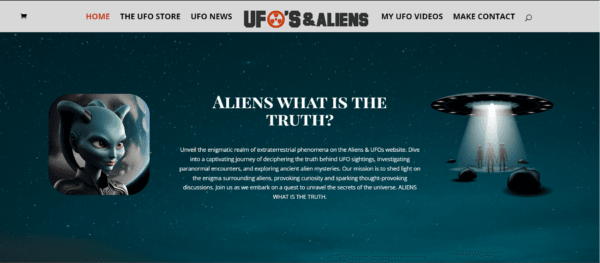 UFO & ALIENS WordPress Website