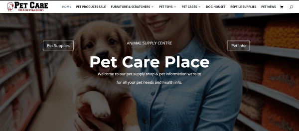 Pet Care  Wordpress  Website